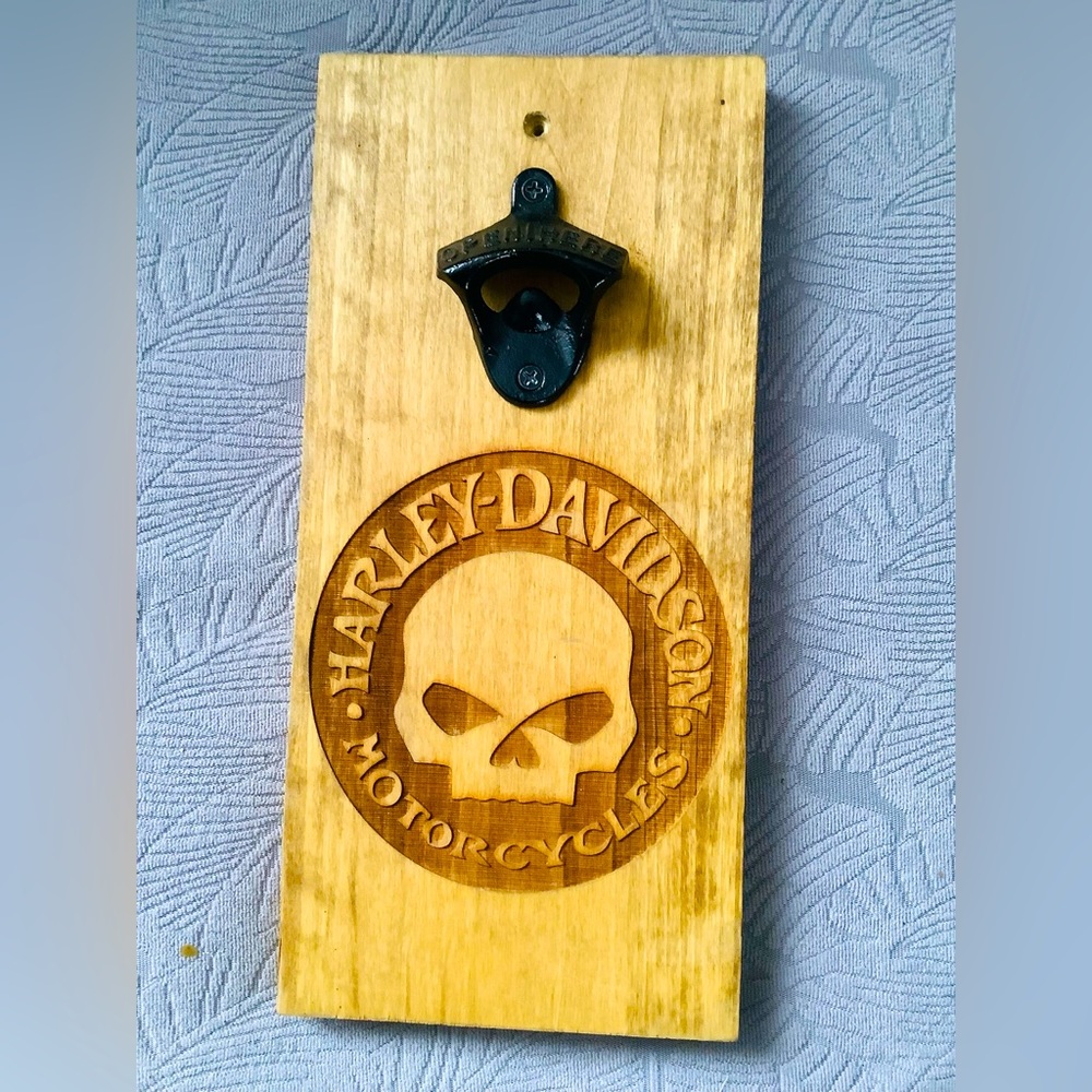 Wall decor/ bottle opener for Harley Davidson fan 🏍️